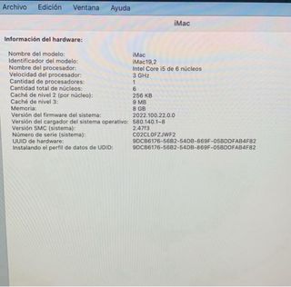 iMac 21,5" Retina 4K 2019 (ordenador/PC)
