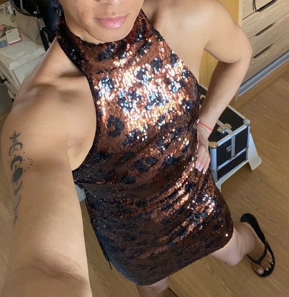 Mini vestido leopardo animal print Bershka