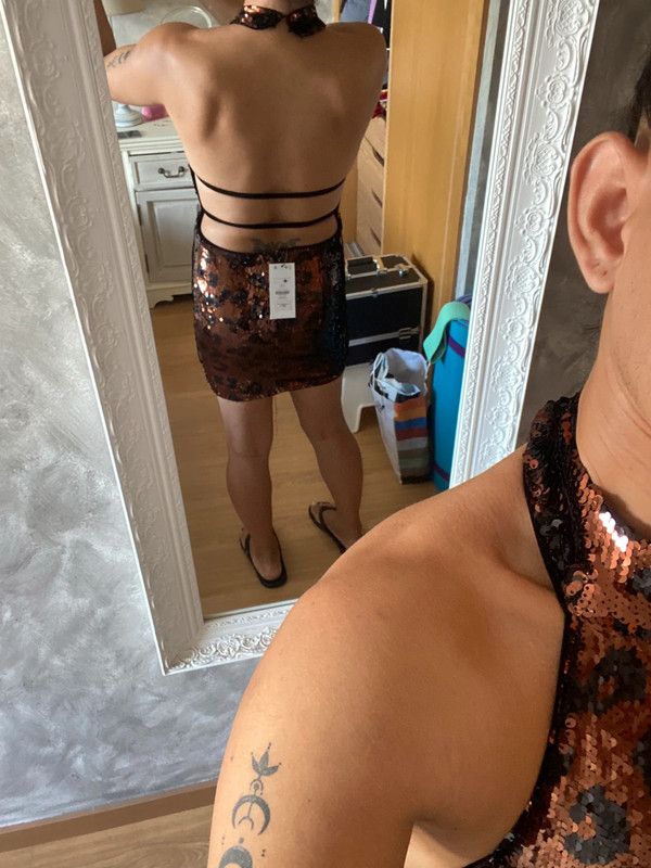 Mini vestido leopardo animal print Bershka