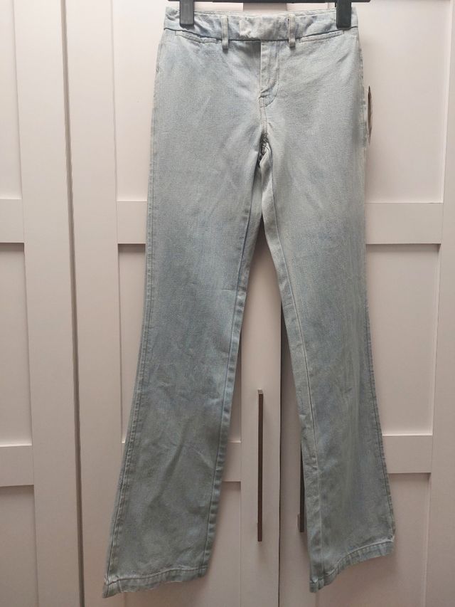 Vaqueros campana Mango - Azul