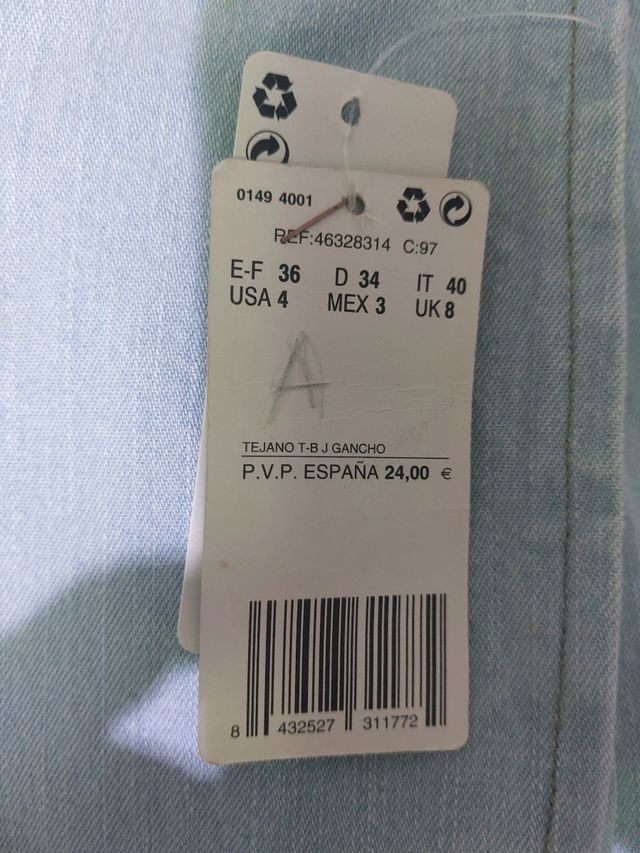 Vaqueros campana Mango - Azul