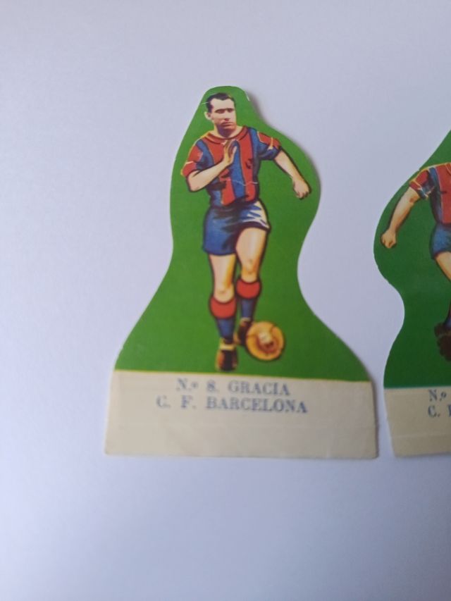 2 cromos  Segarra, García Barça troquelados
