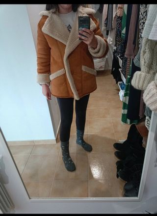 Cazadora borrego marrón