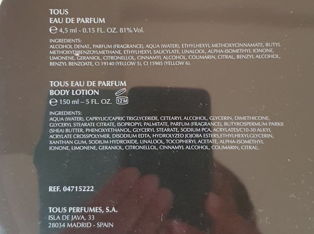 Tous estuche perfume original