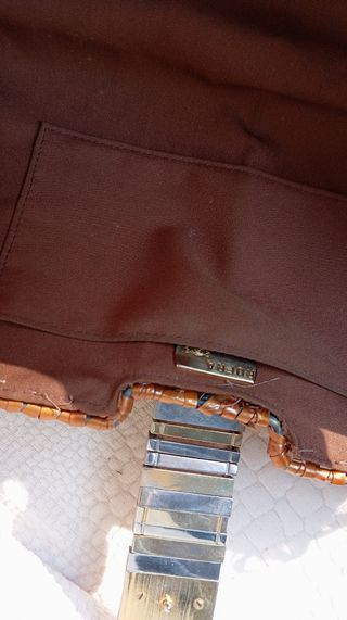 Pochette vintage anni '70 in midollino