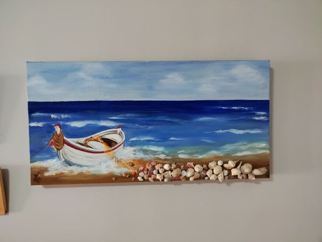 Cuadro marinero pintado a mano