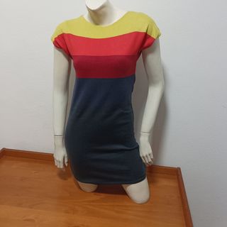 Vestido multicolor algodón