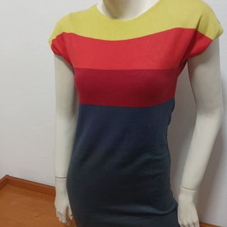 Vestido multicolor algodón