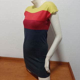 Vestido multicolor algodón