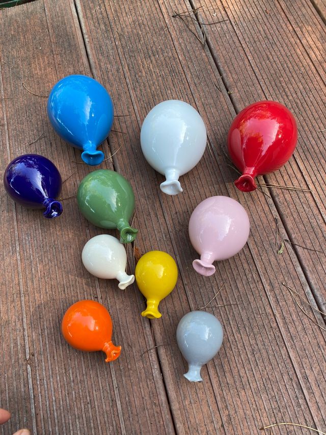 10 Palloncini Ceramica Colorati