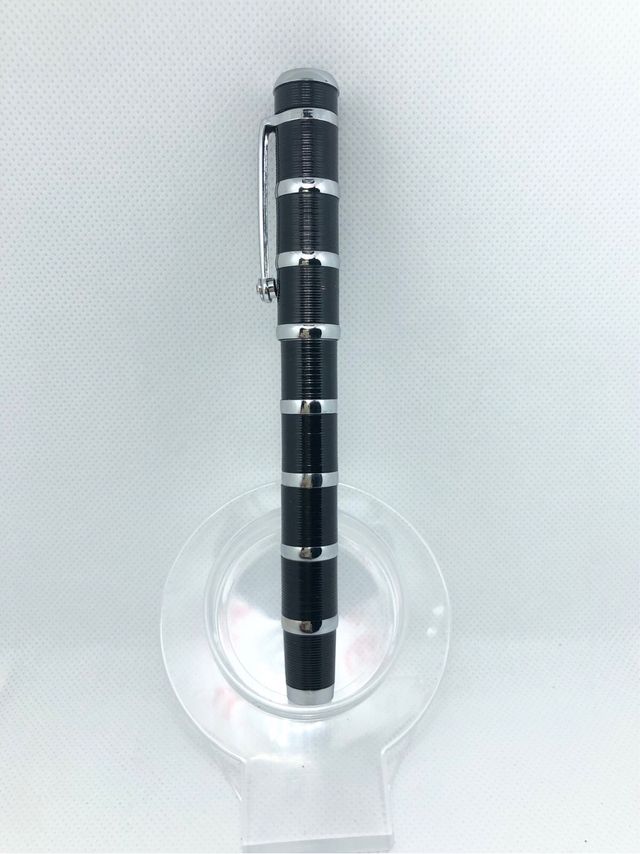 Elegante penna a sfera Baoer con pietra bianca