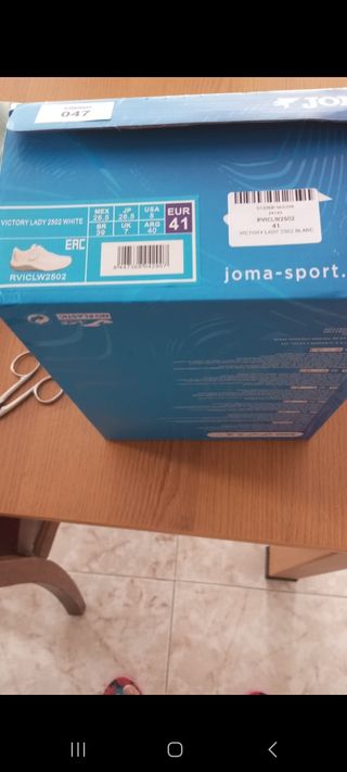 Zapatillas Joma mujer - Blancas y Verdes - Talla 4