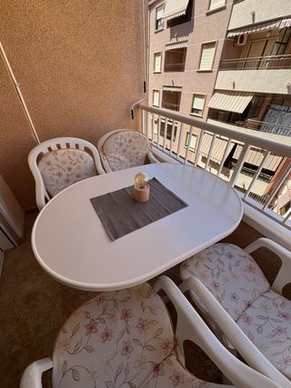 Mesa y 4 sillas terraza - Blanco