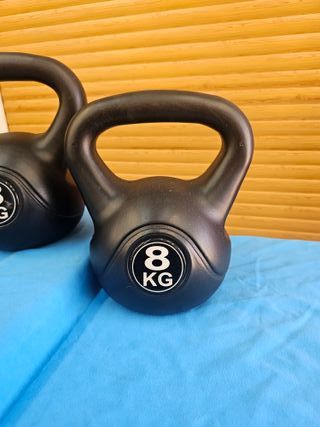 2 kettbells pesas rusas 8 kg 27x18 cm