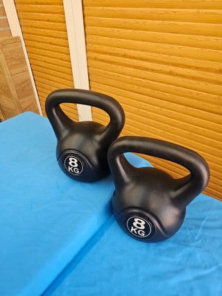 2 kettbells pesas rusas 8 kg 27x18 cm