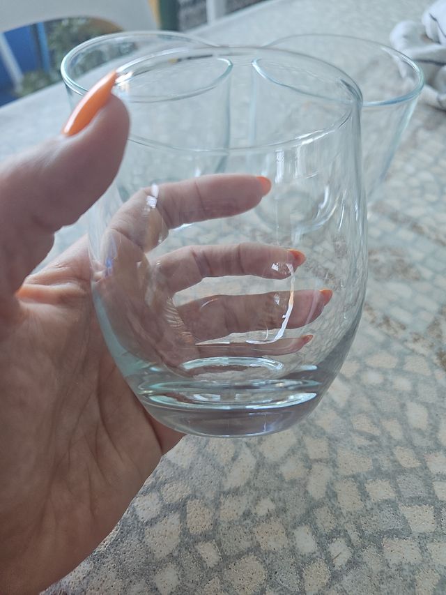 4 Vasos de cristal transparentes