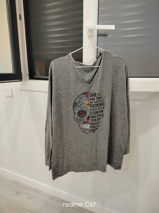 Jersey gris mujer - 