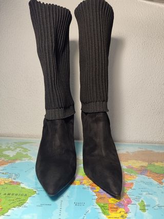 Botas negras altas tacón aguja