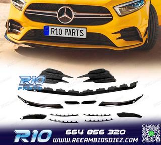 SPOILER LIP MERCEDES CLASE A W177 18- LOOK AMG A45 + REJILLA