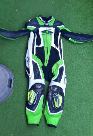 Mono moto Spyke verde-negro-blanco
