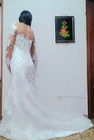 Vestido novia blanco, elegante