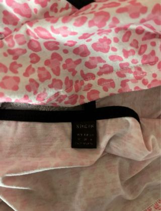 Top rosa leopardo