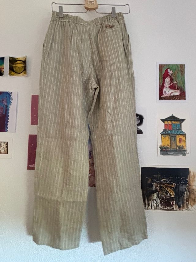 Traje chaqueta y Pantalón Peter John rayas beige