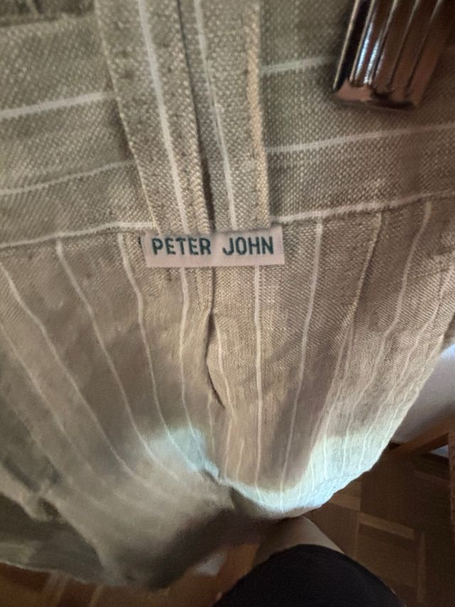 Traje chaqueta y Pantalón Peter John rayas beige