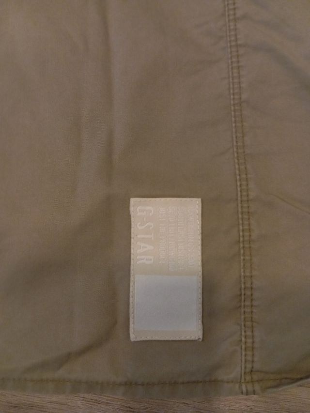 Camisa G-Star RAW L color Kaki, estilo militar
