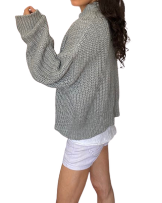 Jersey gris - Cuello alto oversize