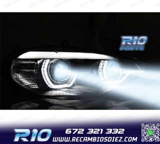 FAROS LED BMW X5 E70 07-13 OEM XENON OJOS ANGEL NEGRO