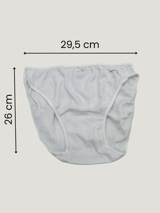 Pack 5 Bragas algodón Blancas Talla M