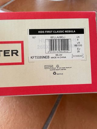 Botas Hunter niña 25, brilli