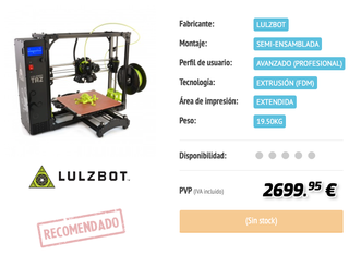 Lulzbot TAZ 6 Impresora 3D