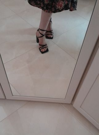 Sandali neri tacco alto