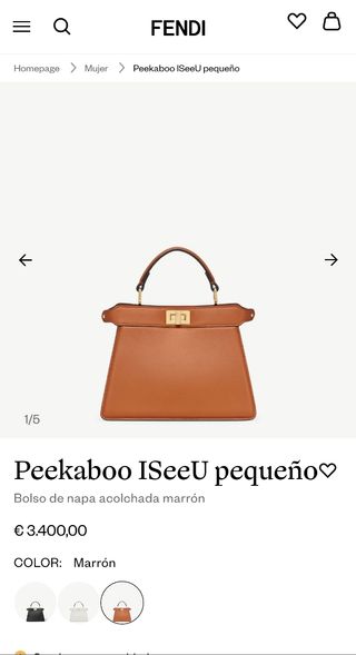 Bolso Fendi marrón original 