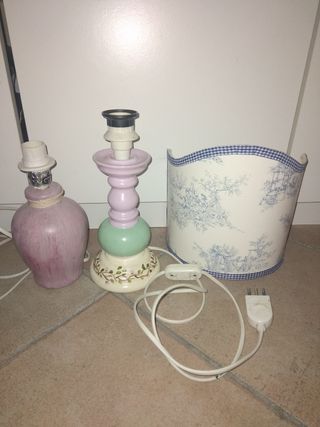 2 Basi + Paralume: Lampade shabby chic