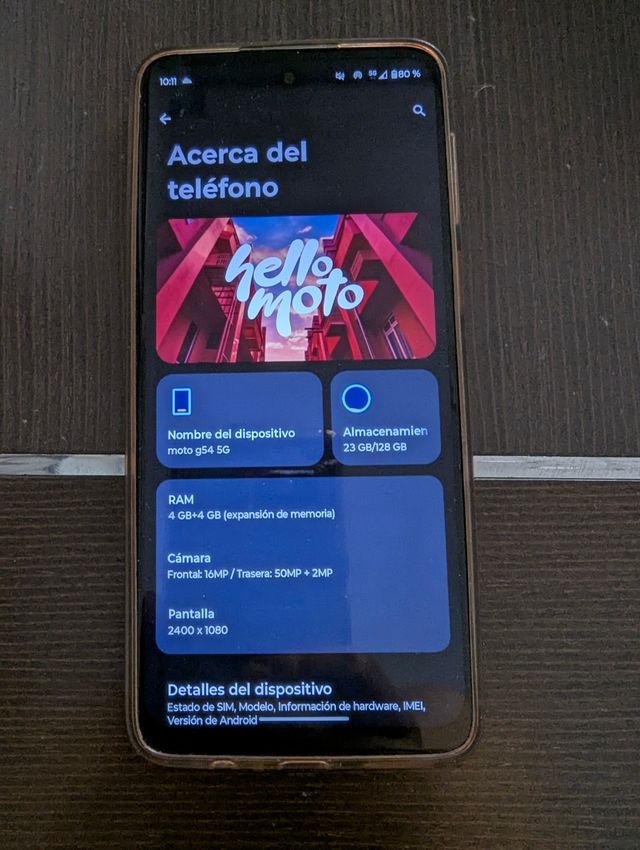 Motorola g54 5G azul - como nuevo. 