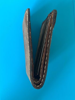 Cartera billetera cuero artesana