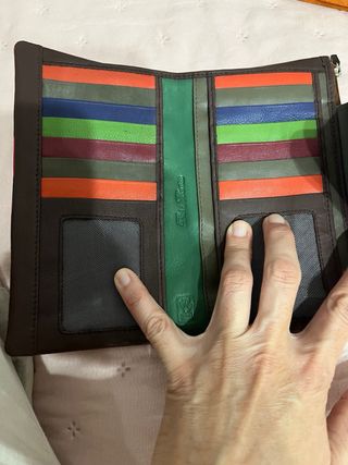 Cartera cuero multicolor gatos
