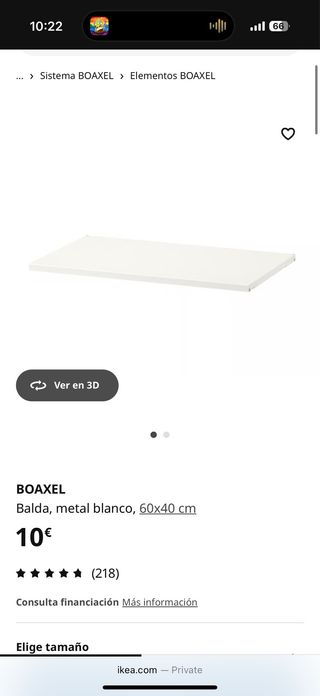 baldas Ikea blancas metal