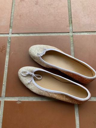 Bailarinas bicolor beige - cobre