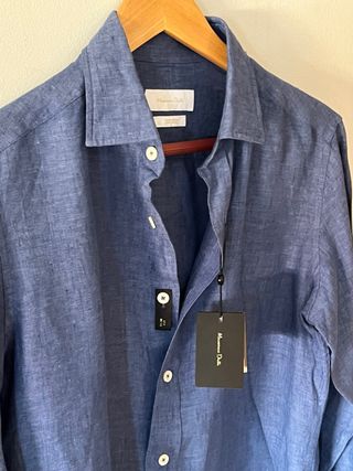 Camisa Massimo Dutti azul T. S