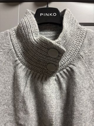  Cardigan Pinko grigio in lana