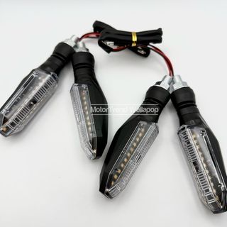 4x Intermitentes moto led homologados transparente