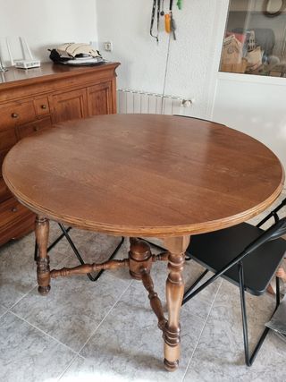Mesa redonda madera - extensible