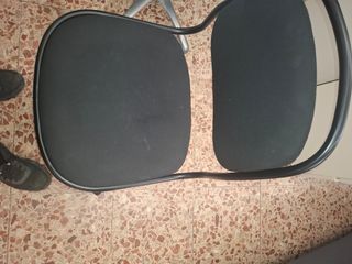 Silla oficina negra metal