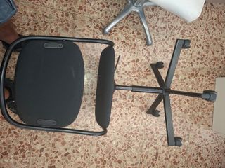 Silla oficina negra metal