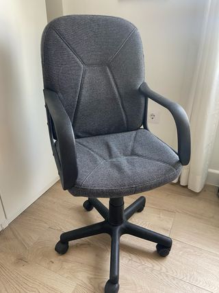 Silla oficina giratoria gris