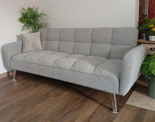 Sofa cama, 3 Plazas, New Carlux. Tela Gris. OFERTA